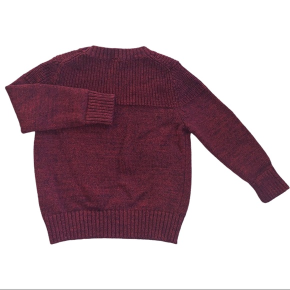 Baby Gap Cable Knit Burgundy Red Long Sleeve Stretch Sweater Toddler 2 Years - Picture 3 of 3